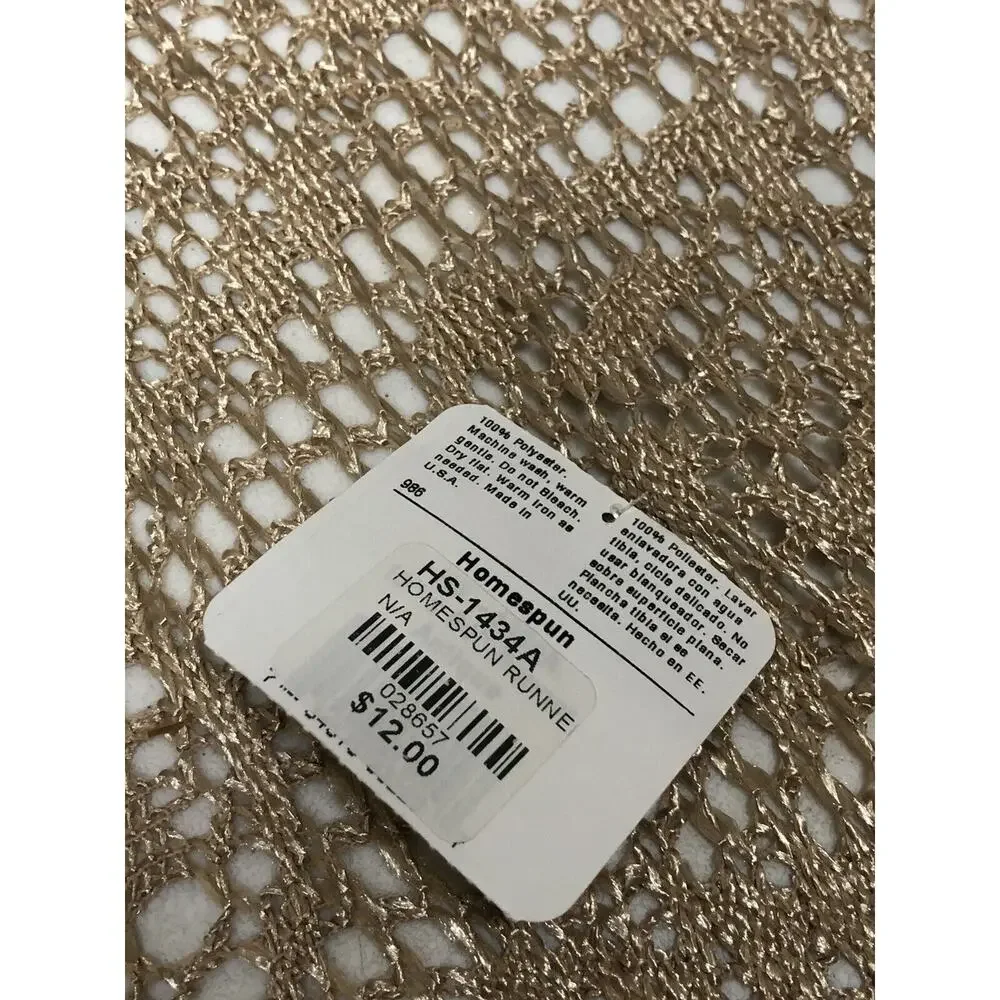 HERITAGE LACE Biege Homespun Runner - 33